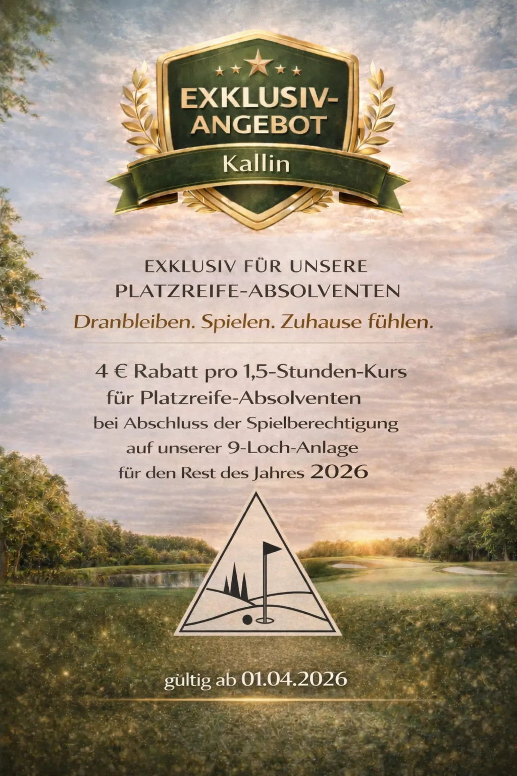 Platzreife in 2 Tagen für 99,-€